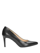 Czółenka - Wojas Skórzane czółenka w kolorze czarnym - miniaturka - grafika 1