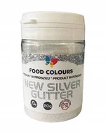 Dodatki do ciast w proszku - BARWNIK BROKAT SPOŻYWCZY SREBRNY W PROSZKU 20g - miniaturka - grafika 1