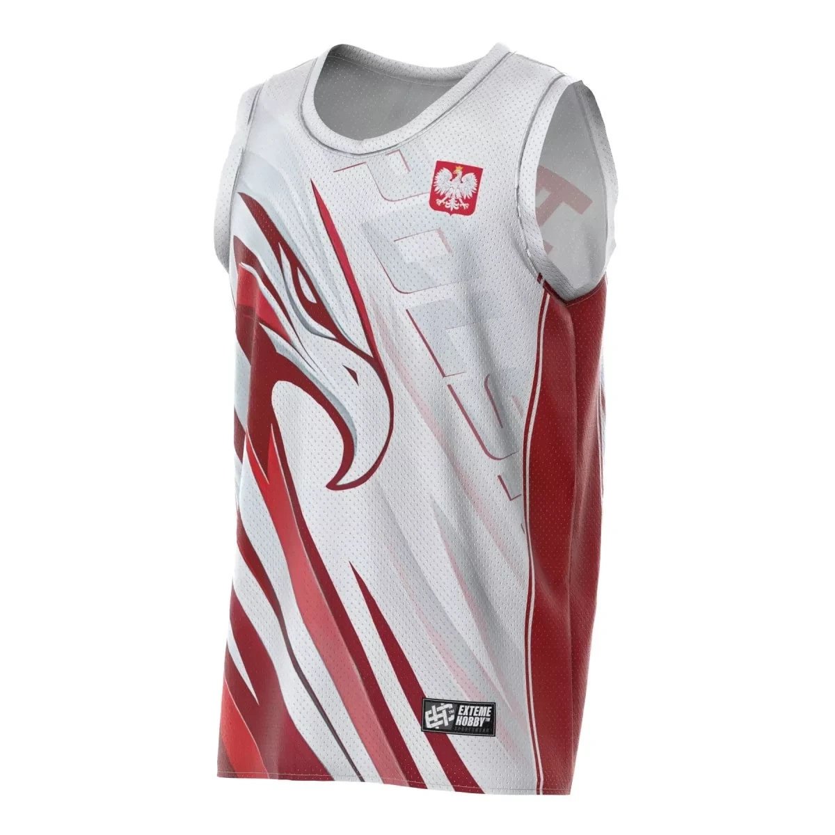 Tank Top Koszykarski EXTREME HOBBY POLSKA ULTIMATE biały-S