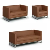 Sofy i kanapy - B2B Partner Sofa Cueb, 2-miejscowa, brązowy XP-116-2 Seat H16# - miniaturka - grafika 1