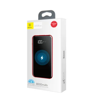 Baseus Bracket Wireless Charger power bank 8000 mAh bezprzewodowa ładowarka Qi czerwony (PPALL-EX09) - Ładowarki do telefonów - miniaturka - grafika 17