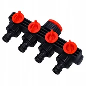 Inne akcesoria do nawadniania - Rozdzielacz 4-drożny z zaworami na kran wl-3033 - miniaturka - grafika 1