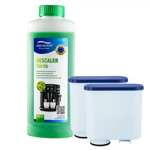 Zestaw do Ekspresu Philips Saeco, Filtr AL-Clean 2 szt, Odkamieniacz Aqualogis Verde 500ml - Akcesoria i części do ekspresów do kawy - miniaturka - grafika 1