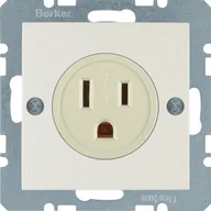 Gniazdka elektryczne - B.Kwadrat/S.1 Berker Gniazdo z uziemieniem USA/KANADA NEMA 5-15 R, kremowy, połysk - miniaturka - grafika 1