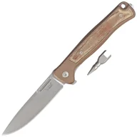 Noże - Nóż składany LionSteel Skinny Earth Aluminium/Natural Canvas Micarta, Stonewashed by Molletta (SK01A ES) - miniaturka - grafika 1
