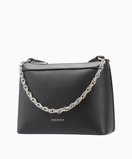 PUCCINI Elegancka damska torebka z ozdobnym elementem czarna - Puccini - Torebki damskie - miniaturka - grafika 1