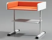 Meble i wyposażenie gabinetów medycznych - SBN-P stanowisko do badania i przewijania niemowląt z półką - miniaturka - grafika 1