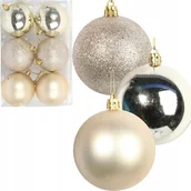 Bombki - ﻿Komplet 6 bombek na choinkę bombki złote ozdoby - miniaturka - grafika 1