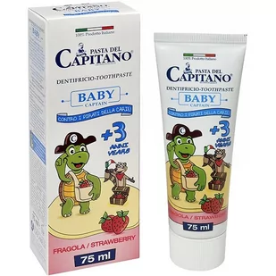 Del Capitano pasta do zębów dla dzieci truskawka 3+, 75 ml - Pasty do zębów - miniaturka - grafika 1