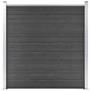 Ogrodzenia - vidaxl Panel ogrodzeniowy, WPC, 180x186 cm, czarny! 148972 - miniaturka - grafika 1