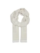 Apaszki i szaliki damskie - Calvin Klein Szal Logo K60K610814 Szary - miniaturka - grafika 1