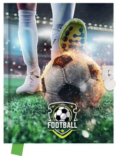 Happy Color Pamiętnik z kłódką 80 kartek Football - artykuł papierniczy - Notesy i bloczki - miniaturka - grafika 1