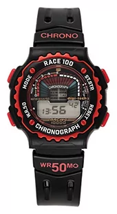 Digi-Tech Digital Chrono Race męski zegarek z kauczukową bransoletką Pasek czerwony - Paski - miniaturka - grafika 1