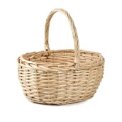 Pozostałe akcesoria do uprawy roślin - Koszyk z pałąkiem kremowy 32 x 26 x 14/30 cm - miniaturka - grafika 1