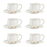 Filiżanki - Komplet filiżanek porcelanowych 200 ml 6 sztuk SANDRINE - miniaturka - grafika 1