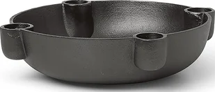 Świecznik patera Ferm Living 20 cm czarne aluminium - Świeczniki - miniaturka - grafika 1