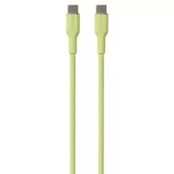 Kable USB - Kabel USB Typ-C - USB Typ-C PURO Icon Soft Cable 1.5 m Jasnozielony - miniaturka - grafika 1