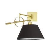 Lampy ścienne - LAMPA ŚCIENNA KINKIET MOSIĘŻNO-CZARNY TURINA - miniaturka - grafika 1