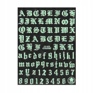 Allepaznokcie Naklejki do paznokci cienkie samoprzylepne świecące w UV Colorf CY-029 - Ozdoby do paznokci - miniaturka - grafika 1