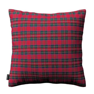 Dekoria Poszewka Kinga na poduszkę czerwona kratka 43 × 43 cm Bristol 100-126-29 - Poszewki na poduszki - miniaturka - grafika 1