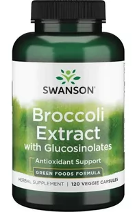 Swanson - Ekstrakt z Brokułów, 600mg, Ekstra Siła, 120 vkaps - Zdrowa żywność - miniaturka - grafika 1
