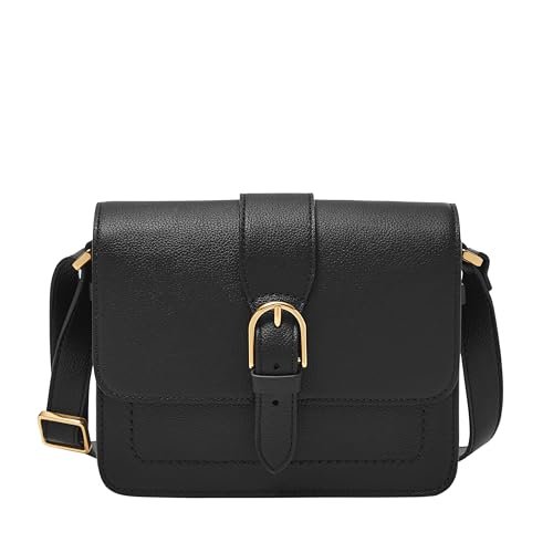 Fossil Crossbody, damska torba na ramię Zoey, średnia czarna, średnia, Średni czarny, M