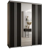 Szafy - Szafa przesuwna z lustrem i półkami Cannes 7 200 głębokość 45 cm wysokość 205,2 cm - miniaturka - grafika 1