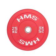 Pozostały sprzęt siłowy - HMS CBR25 RED TALERZ OLIMPIJSKI BUMPER 25 KG 1AB-17-61-024 - miniaturka - grafika 1