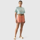 Spodenki damskie - Szorty kąpielowe 4F 4FWSS24UBDSF099 63S XL pomarańczowy - miniaturka - grafika 1