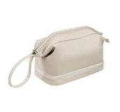 Kosmetyczki, organizery i kuferki - eCarla rozkładana kosmetyczka 2 poziomowa Beżowa KS106K - miniaturka - grafika 1