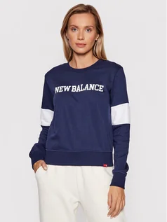 Bluzy damskie - New Balance Bluza Classic Crew WT13807 Granatowy Relaxed Fit - grafika 1