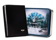 Portfele - Duży portfel męski skórzany klasyczny czarny Rfid pionowy skóra Peterson - miniaturka - grafika 1