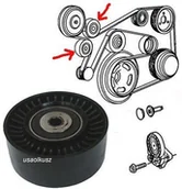 Silnik - akcesoria - Rolka zwrotna paska wielorowkowego Jeep Grand Cherokee 2,7 CRD - miniaturka - grafika 1