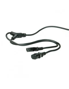 VALUE Kabel zasilający prosty Y 2xIEC 2m - Kable komputerowe i do monitorów - miniaturka - grafika 1