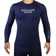 Kimona, stroje i obuwie - Ground Game Rashguard długi rękaw Skin Navy L - miniaturka - grafika 1