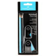 Przybory szkolne - Faber-Castell Zestaw Sparkle&amp;Sleeve biały czarny 2 x ołówek temperówka gumka - miniaturka - grafika 1