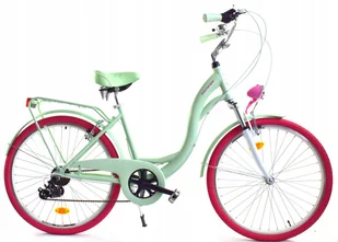 Rower Dallas City Alu 26" 7spd - mięta z różem - Rowery - miniaturka - grafika 1
