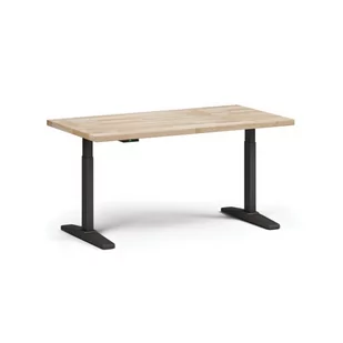 Stół warsztatowy z regulacją wysokości ULIX, elektryczny, 1500 x 800 x 690-1340 mm, podstawa czarna - Stoły warsztatowe - miniaturka - grafika 1