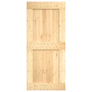 Drzwi, 100x210 cm, lite drewno sosnowe 8720845854737 - Drzwi wewnętrzne - miniaturka - grafika 6