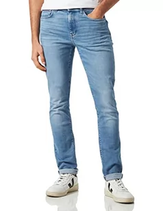 Tommy Hilfiger Męskie spodnie jeansowe XTR Slim Layton Pstr Sark Blue, Sark Blue, 40W / 36L - Spodenki męskie - miniaturka - grafika 1