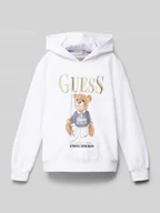 Bluzy dla chłopców - Bluza z kapturem i metalicznym haftem z logo - miniaturka - grafika 1