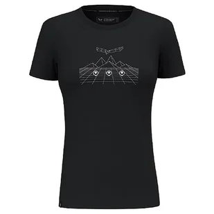 Salewa Pure Dolomites Merino T-Shirt damski, Black Out, S - Koszulki i topy damskie - miniaturka - grafika 1