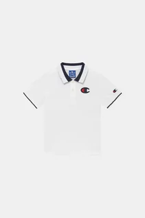 Koszulki dla chłopców - Champion Koszulka polo - Biały - Chłopiec - S (128CM) - 305255-WW001 - grafika 1