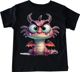 Dziecięca koszulka ze smokiem - smok30 - Koszulki dla dziewczynek Dziecięca koszulka ze smokiem - smok30 - Koszulki dla dziewczynek - miniaturka - grafika 1