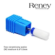 Frezarki do paznokci - Reney, frez ceramiczny walec FCR-A3T-M, 6,6x13 mm - miniaturka - grafika 1