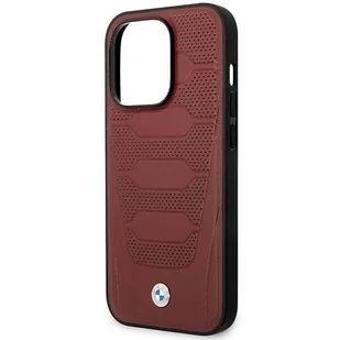 Etui BMW BMHMP14X22RPSR iPhone 14 Pro Max 6,7" burgundowy/burgundy Leather Seats Pattern MagSafe - Etui i futerały do telefonów - miniaturka - grafika 6