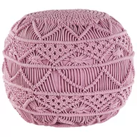 Taborety i hokery - Beliani Puf 40 x 40 cm różowy KAYSERI - miniaturka - grafika 1