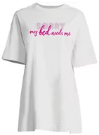 Piżamy damskie - Republic Of California Damska koszula nocna, biały, M - miniaturka - grafika 1