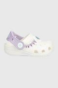Buty dla dziewczynek - Crocs klapki dziecięce Frozen kolor biały - miniaturka - grafika 1