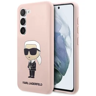 Karl Lagerfeld KLHCS23MSNIKBCP S23+ S916 hardcase różowy/pink Silicone Ikonik - Etui i futerały do telefonów - miniaturka - grafika 1